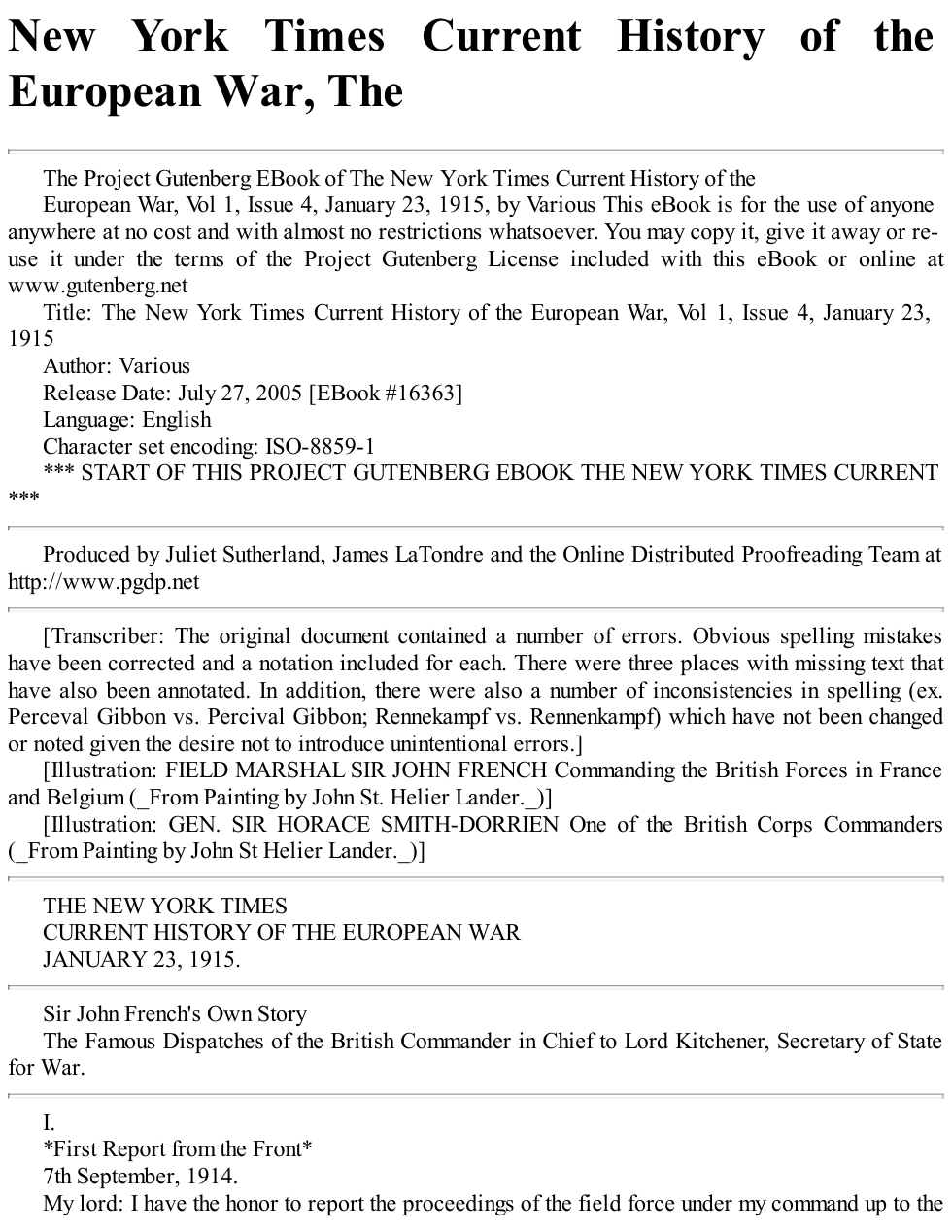 war - the new york times current history of european war 1915 cover