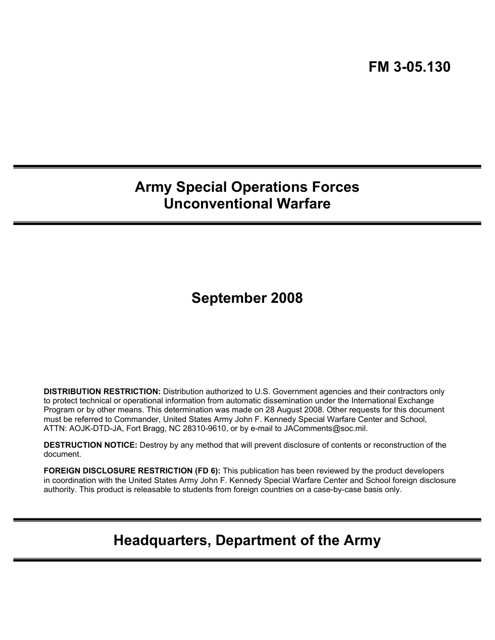 Unconventional Warfare cover