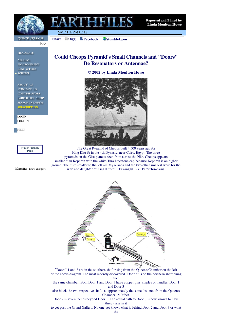 10 12 2002 Could Cheops Pyramid's Small Channels and Doors Be Resonators or Antennae cover