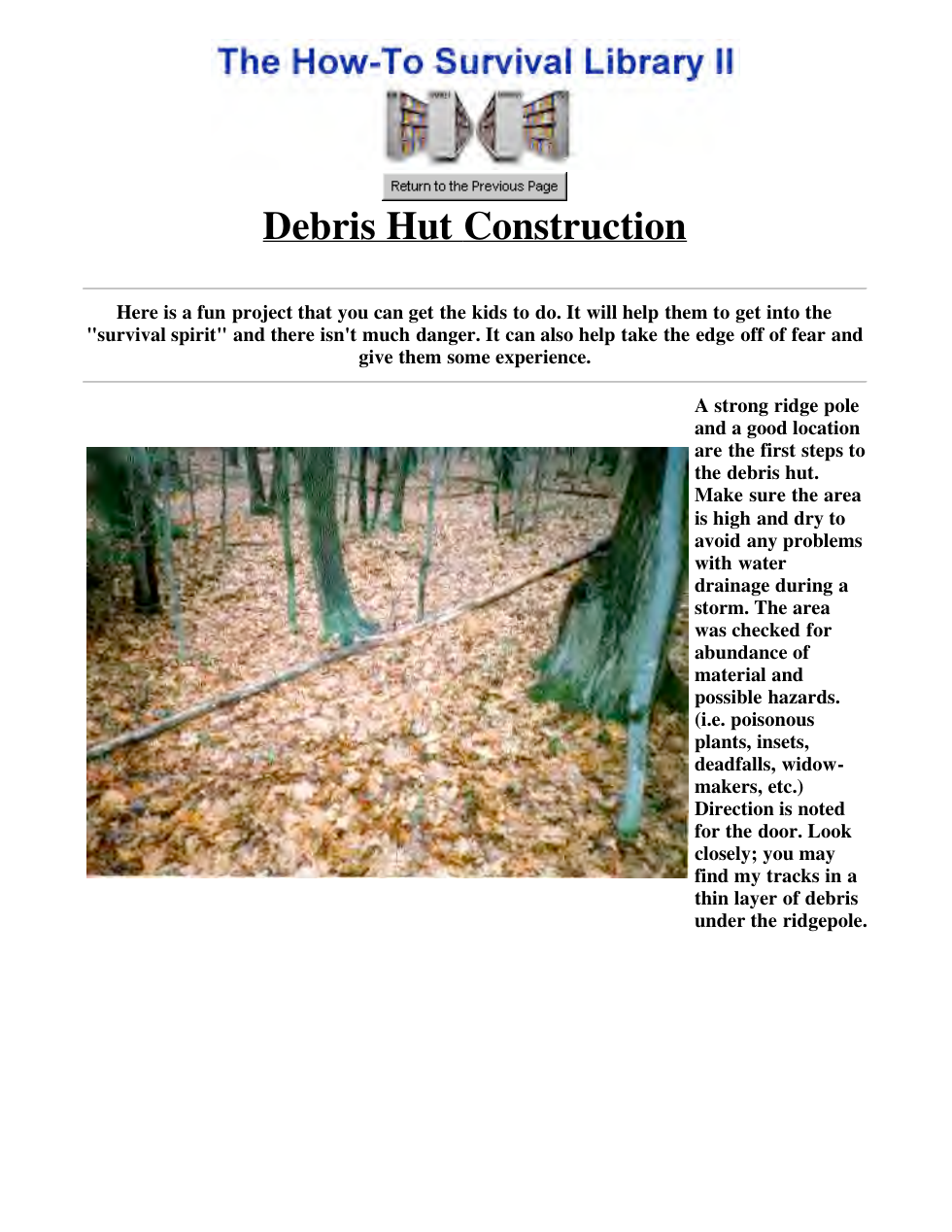 Debris Hut Construction cover