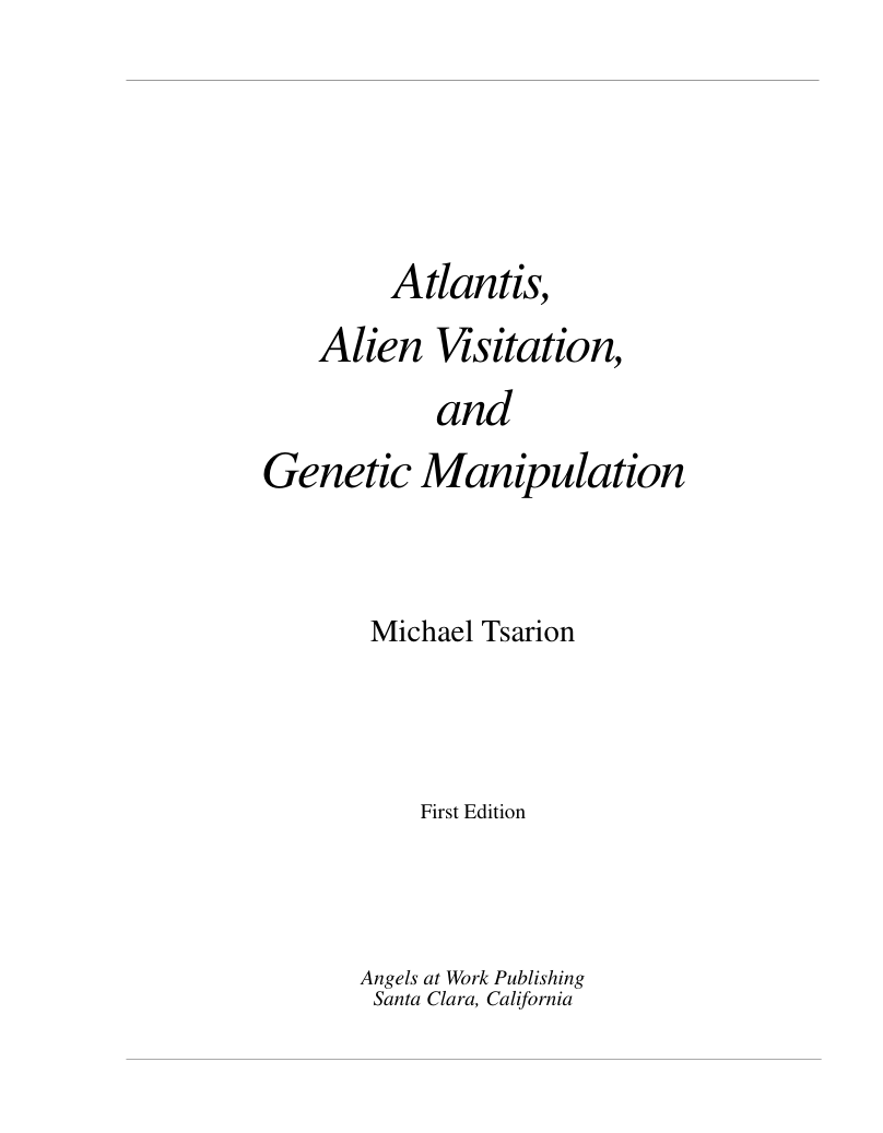 Michael Tsarion - Atlantis, Alien Visitation And Genetic Manipulation cover