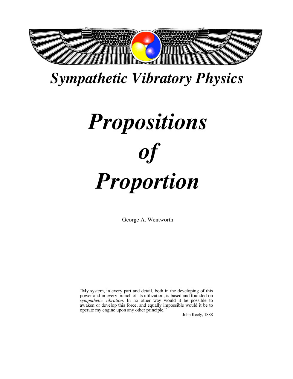 Propositions of Proportion cover