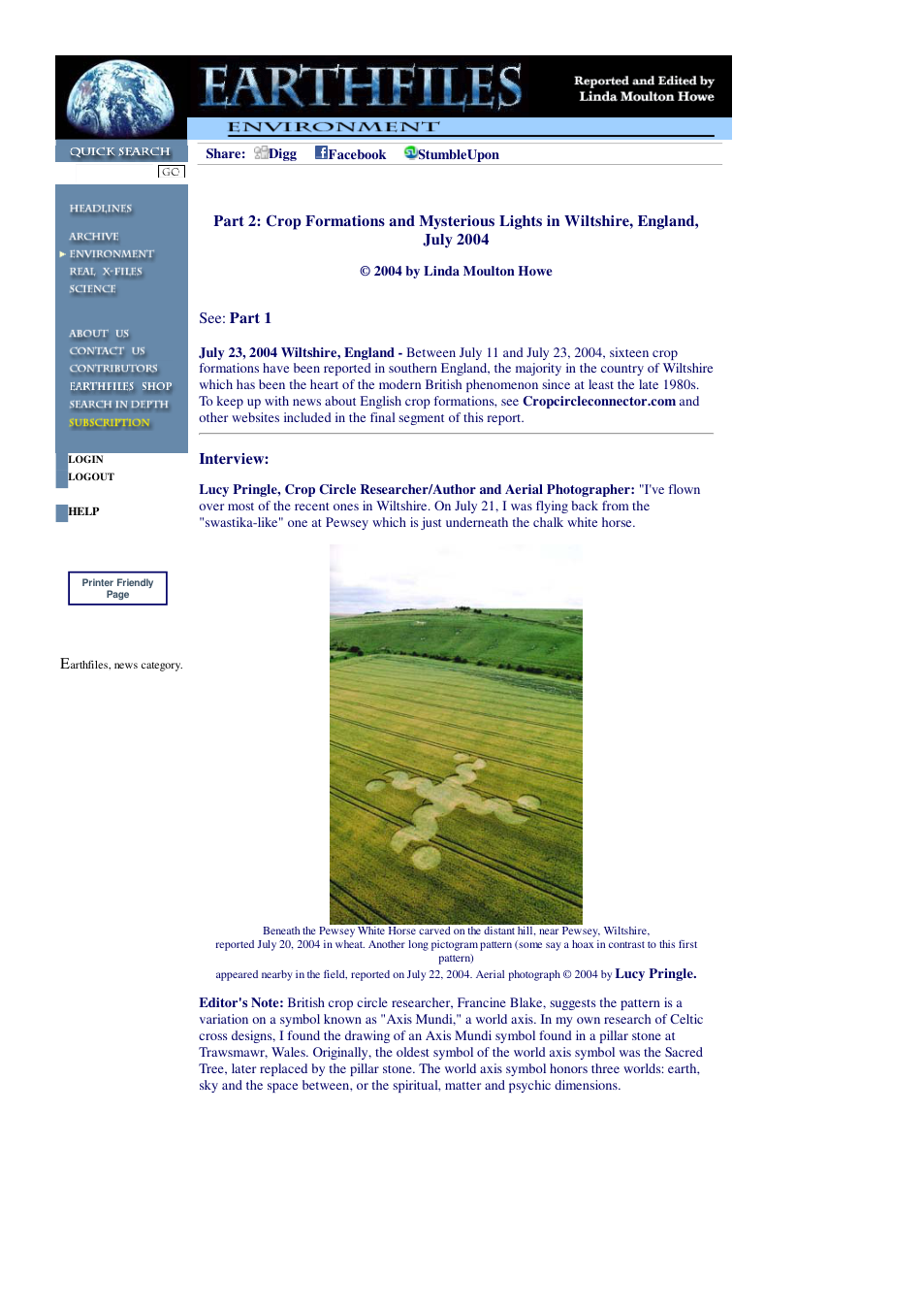 07 24 2004 Part 2 Crop Formations and Mysterious Lights in Wiltshire, England, July 2004 cover