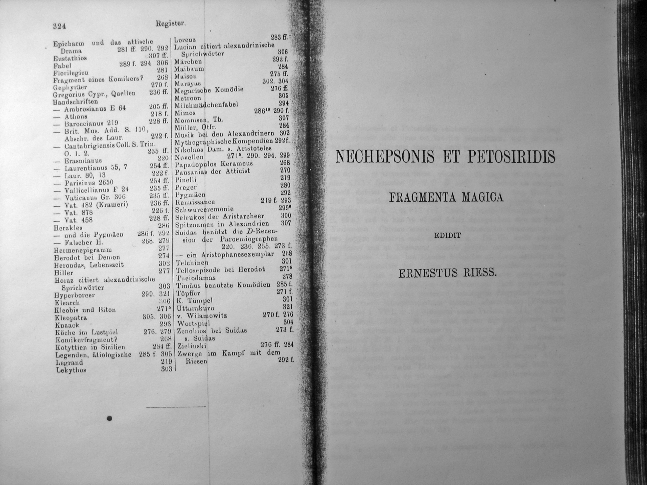 Riess-Nechepso-Petosiris cover