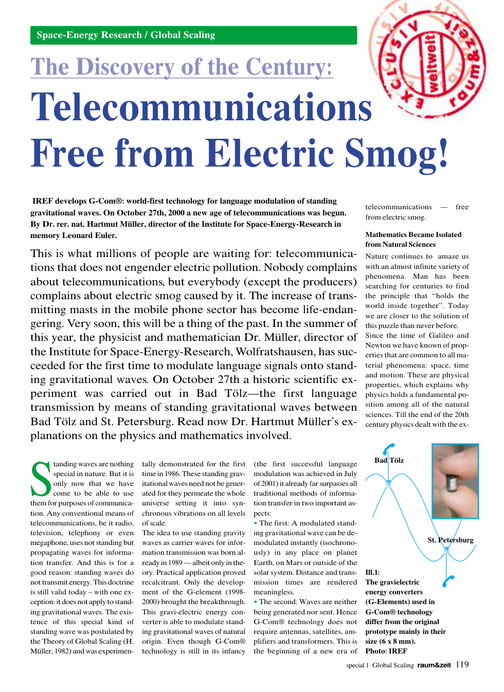 Telecommunications With Standing Gravitational Waves cover