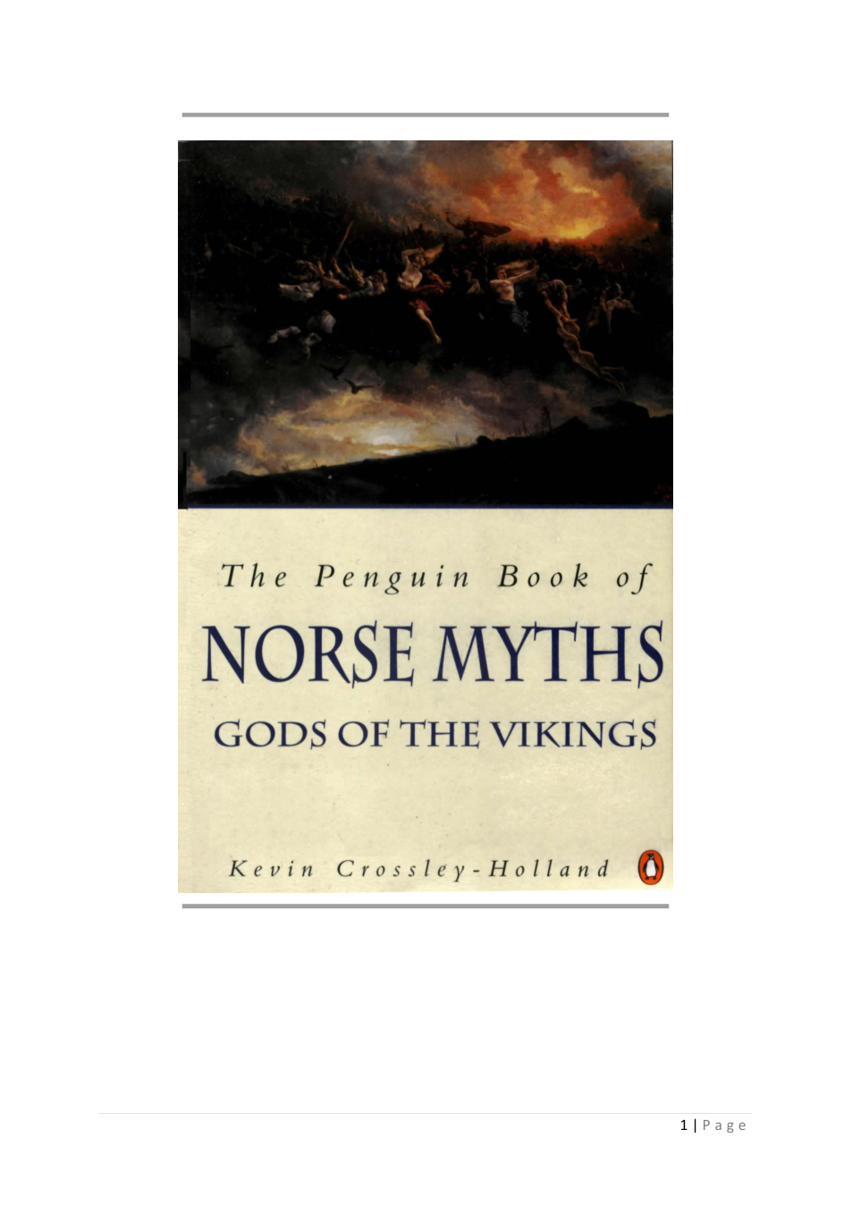 Kevin Crossley-Holland - The Penguin Book of Norse Myths - Gods of the Vikings cover