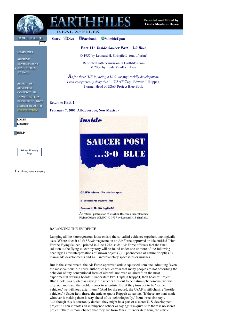 02 07 2007 Part 11 Inside Saucer Post ...3-0 Blue cover