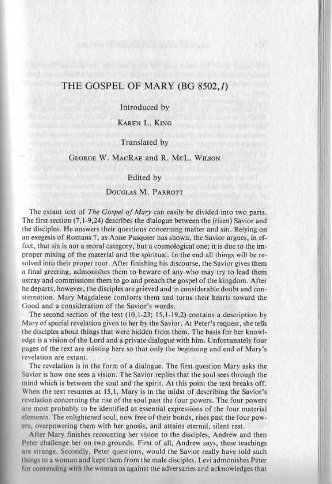 Gospel Of Mary Magdalene cover