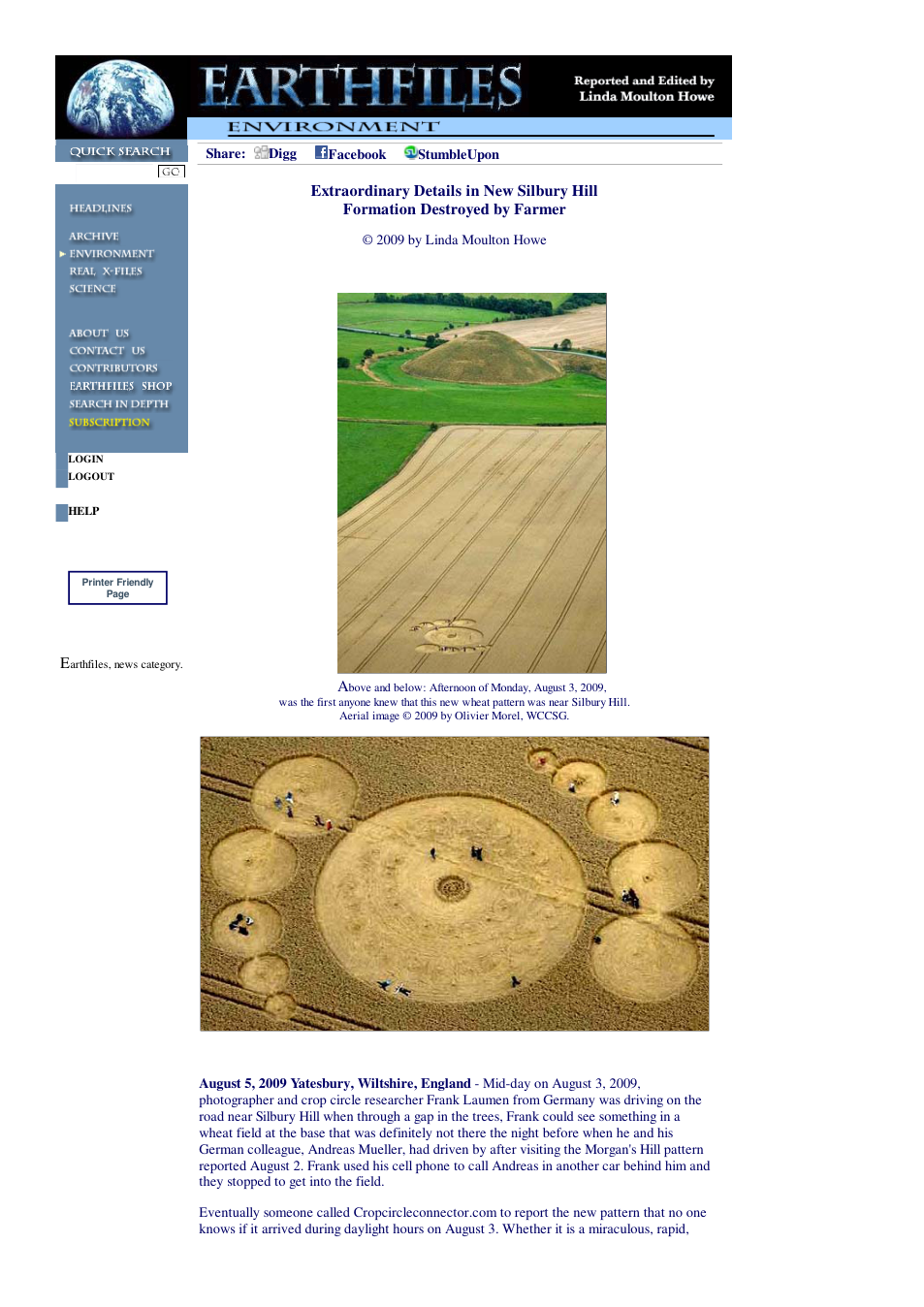 08 05 2009 Extraordinary Details in New Silbury Hill Formation Destroyed by Farmer cover