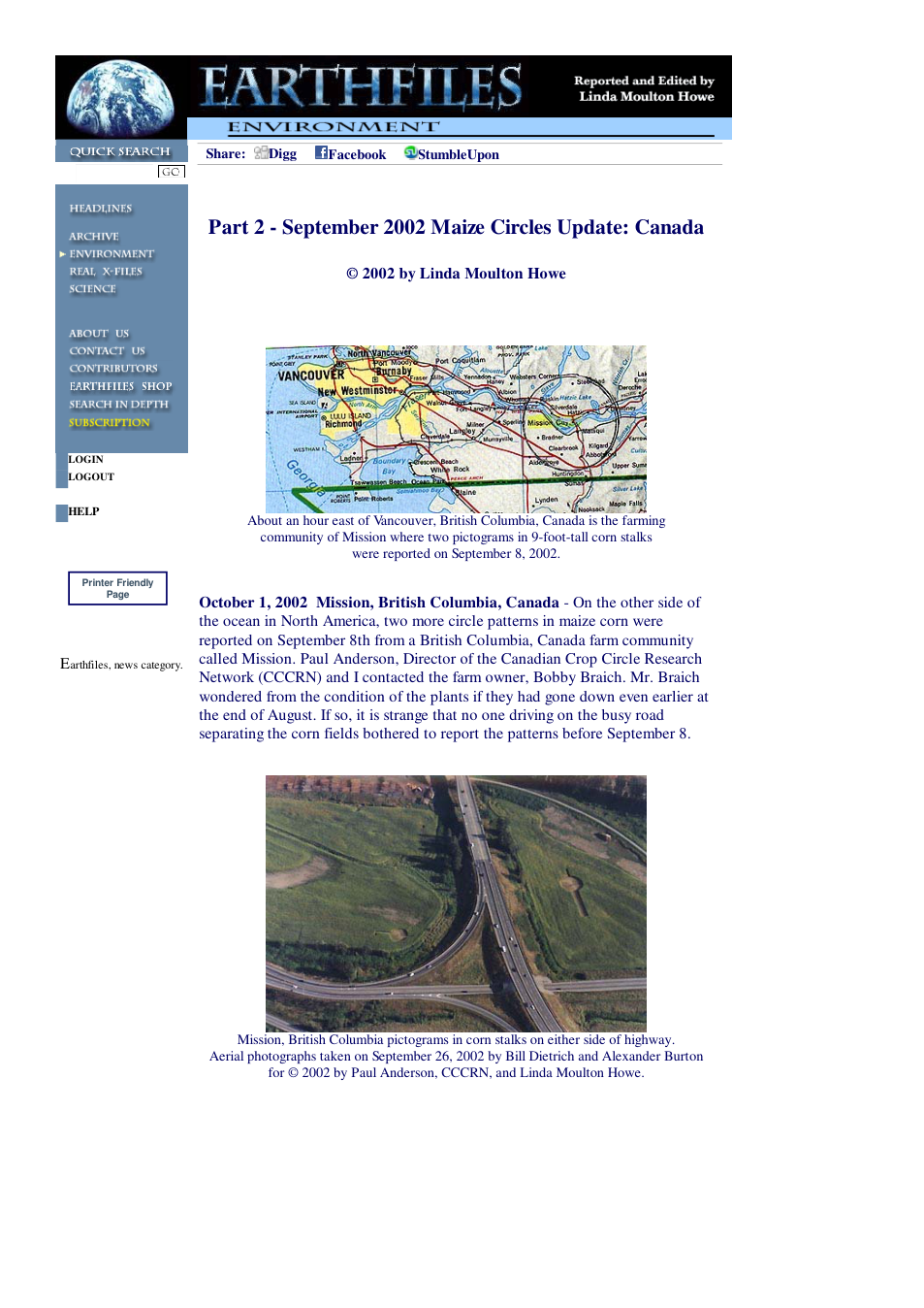 10 01 2002 Part 2 - September 2002 Maize Circles Update Canada cover