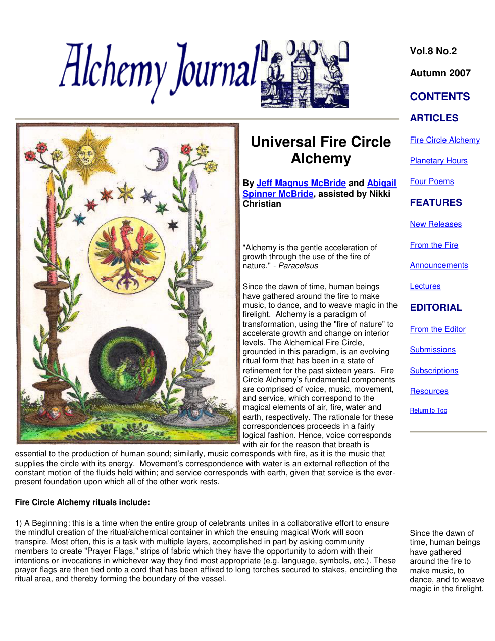 Alchemy Journal Vol.8 No.2 cover