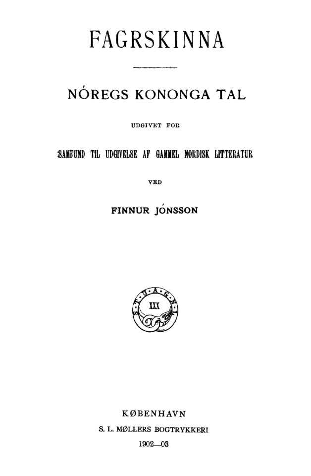 Fagrskinna cover
