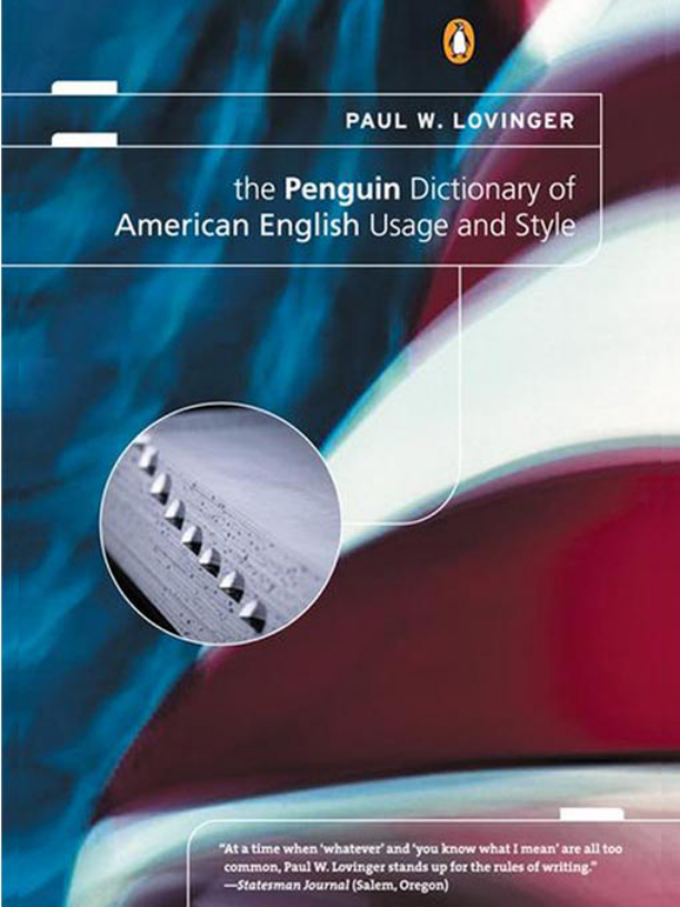 The Penguin Dictionary of American English Usage and Style cover