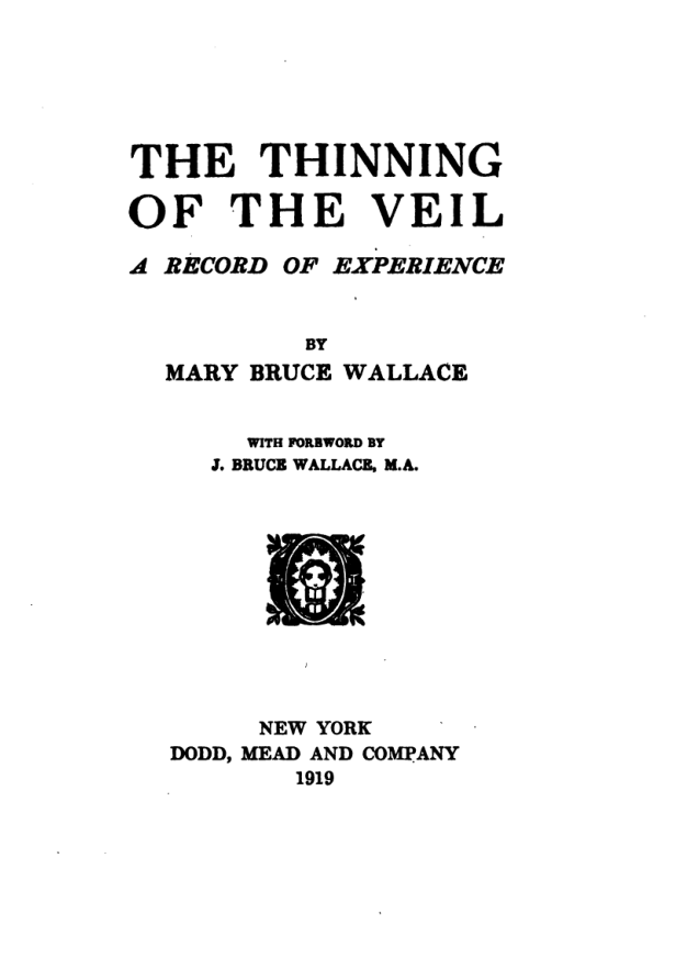 The Thinning Of The Veil - M Bruce Wallace cover