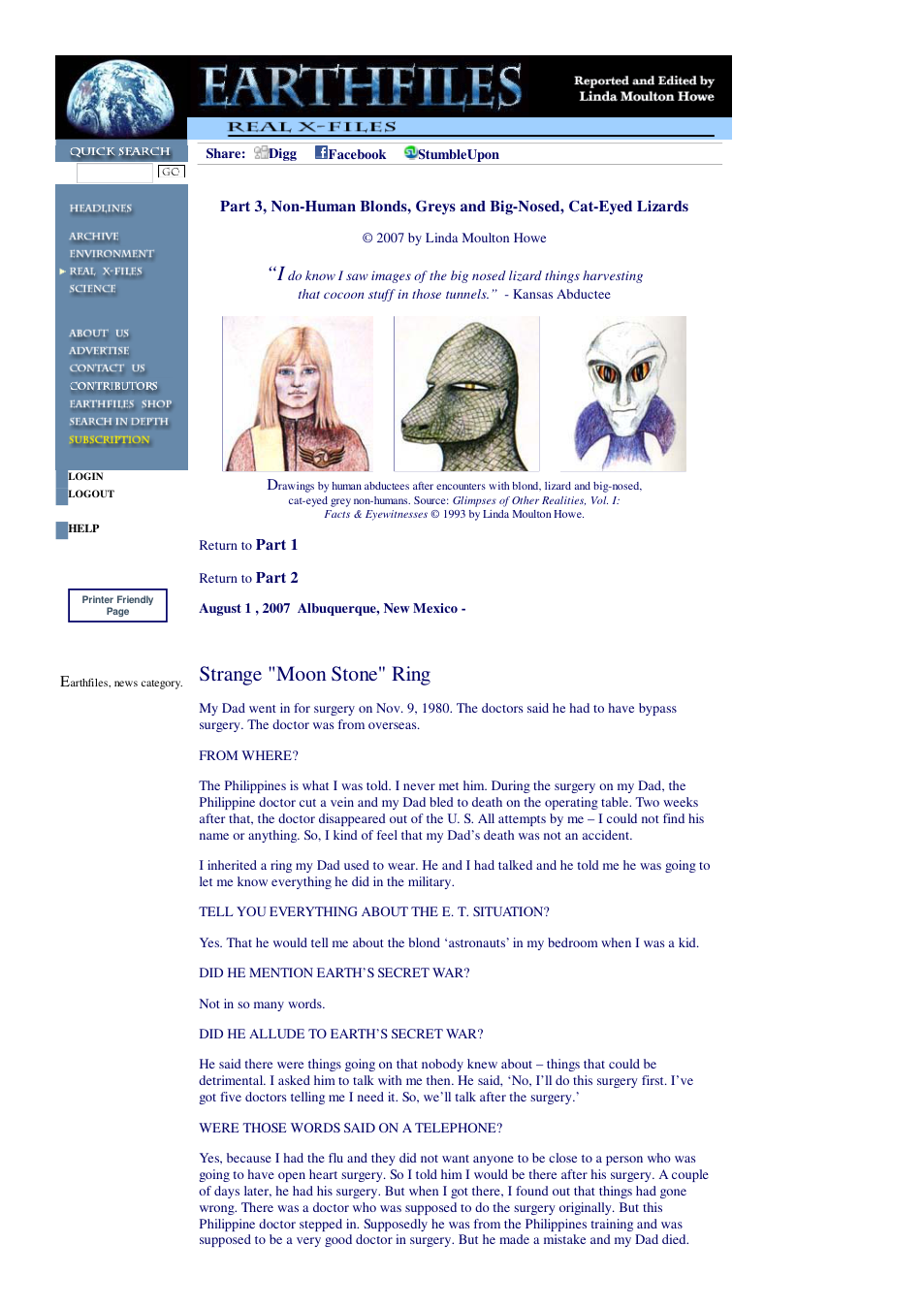08 01 2007 Part 3, Non-Human Blonds, Greys and Big-Nosed, Cat-Eyed Lizards cover
