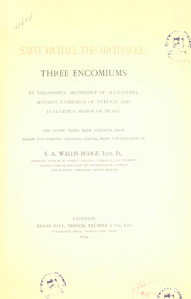 Saint Michael the archangel - Three Enconiums cover