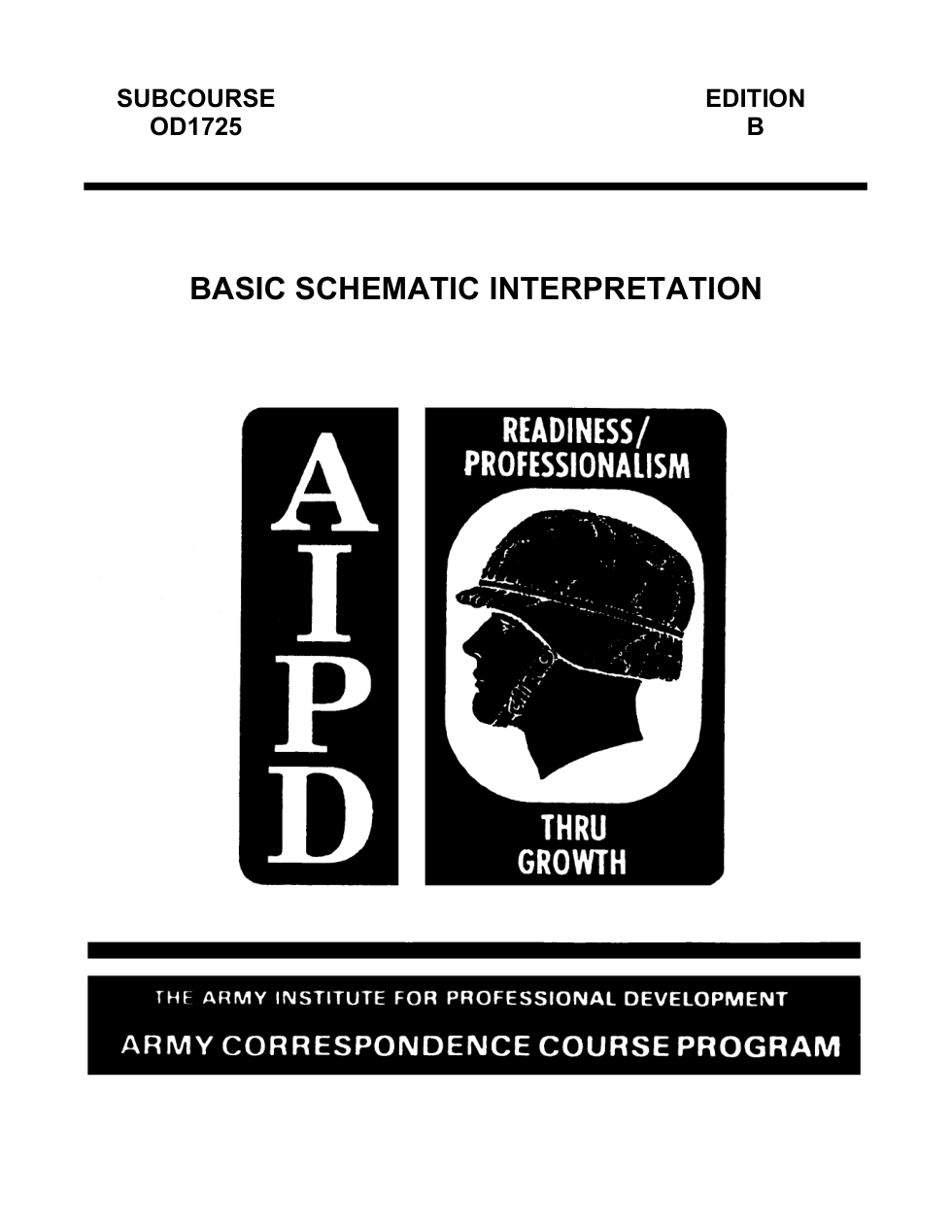 ARMY Electronics-Basic Schematic Interpretation 1996 82p. cover