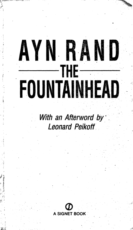 Ayn Rand - Fountainhead cover