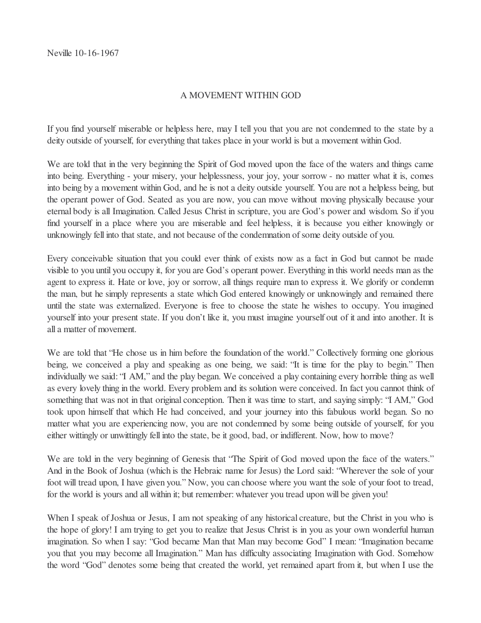 1967.10.16, A Movement Within God cover