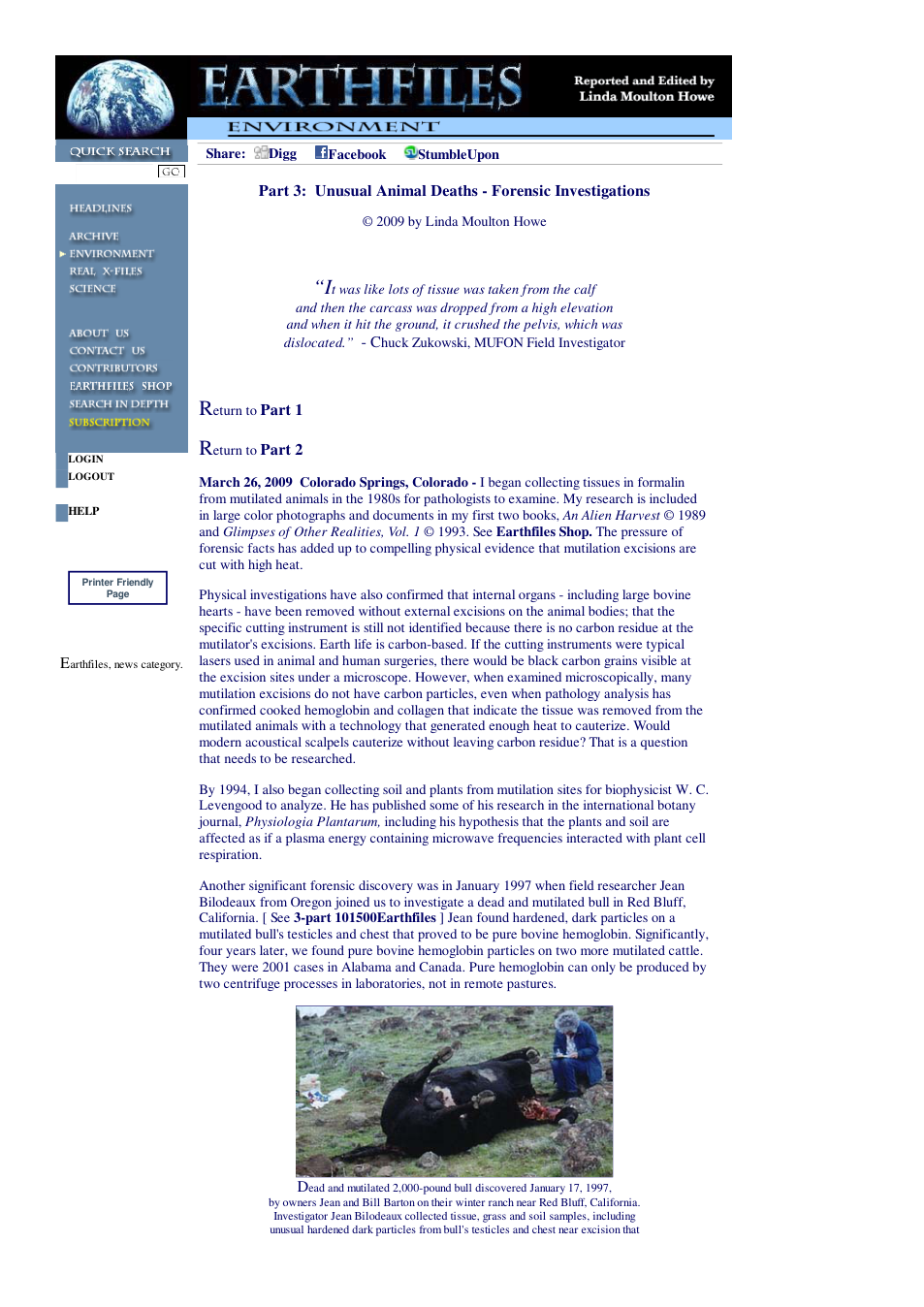 03 26 2009 Part 3 Unusual Animal Deaths - Forensic Investigations cover