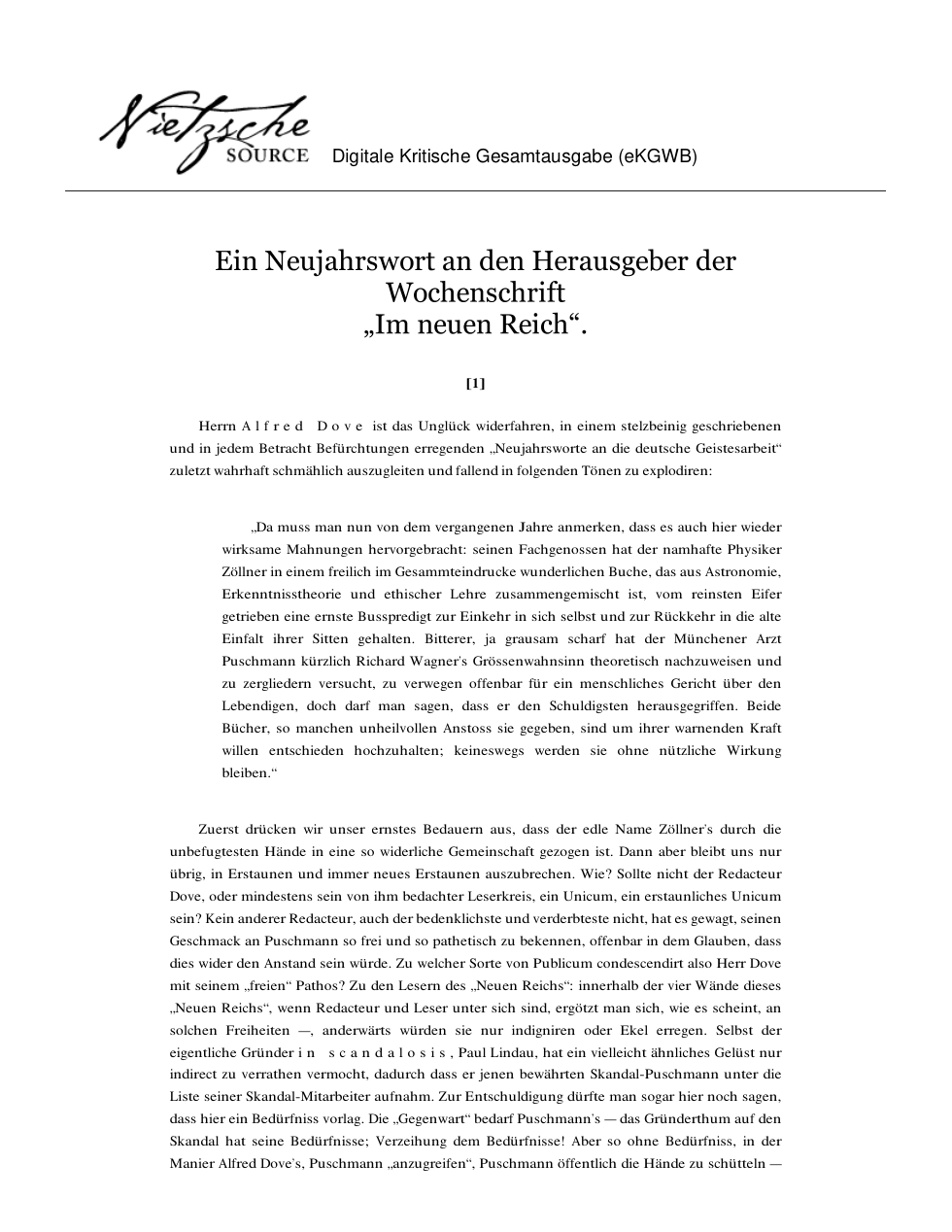 Ein Neujahrswort cover