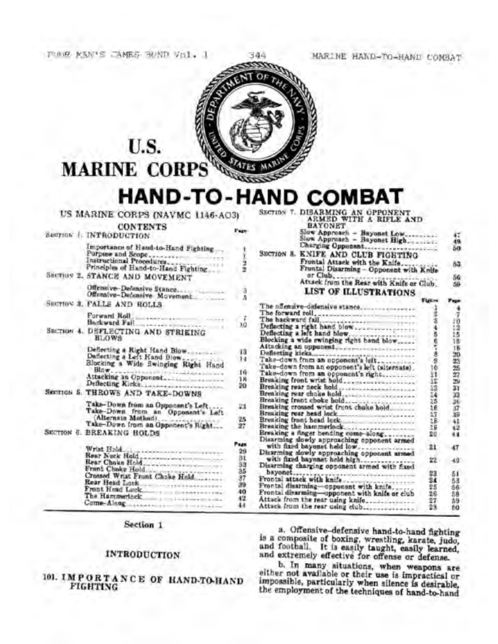 US Marine Corps - Hand To Hand Combat cover