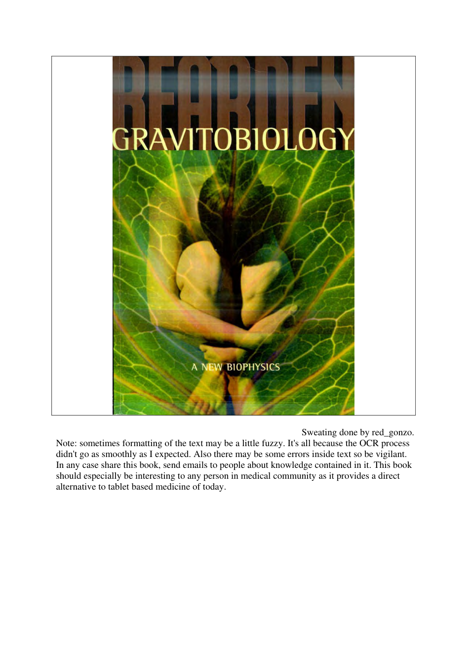 Gravitobiology - A New Biophysics cover