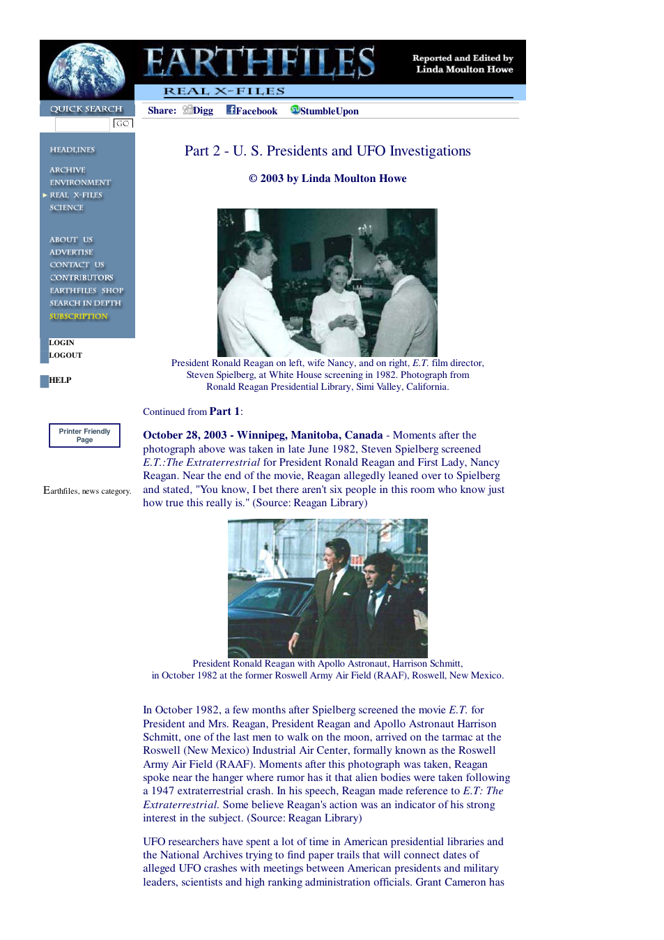 10 28 2003 Part 2 - U. S. Presidents and UFO Investigations cover