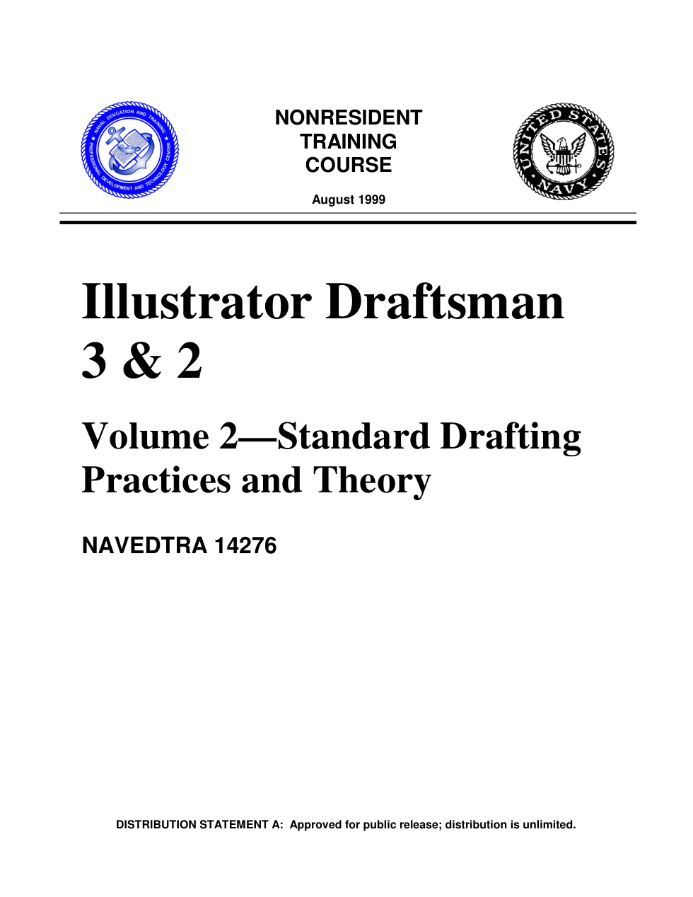 NAVY Illus. Draftsman Vol2 Draft.Pract.Theory 1999 428p. cover