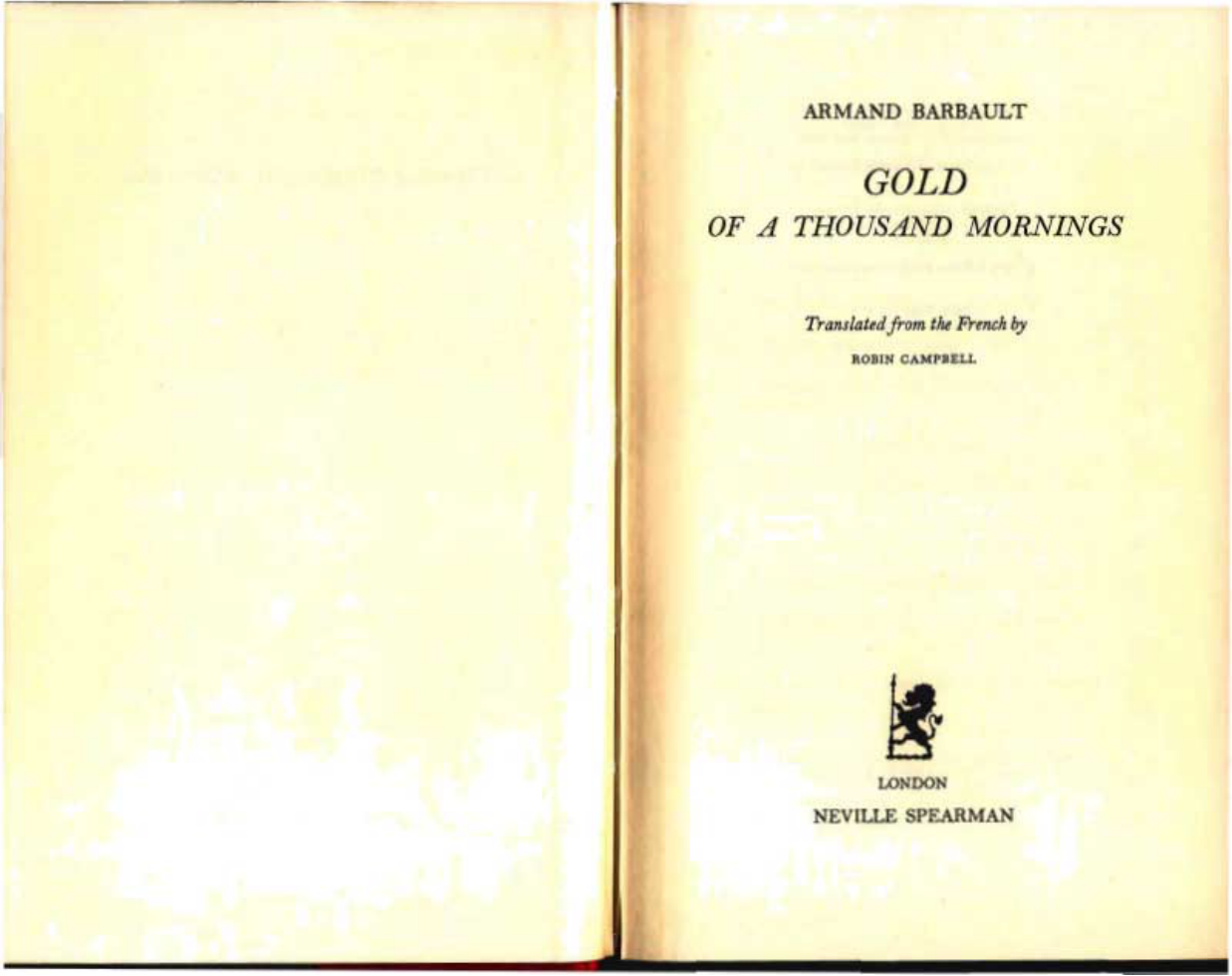 Gold of a thousand mornings 1- 3 cover