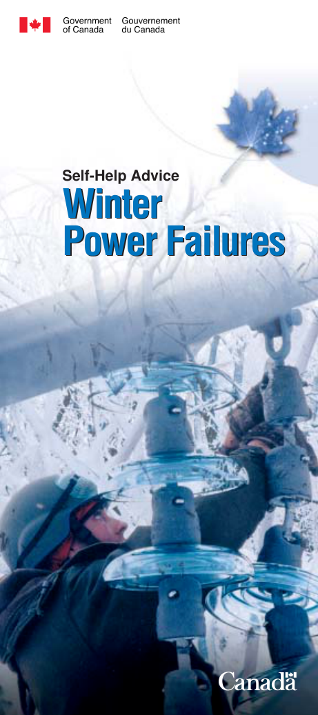 Winter Power Failure (Canadian Gov.) 16 pages cover