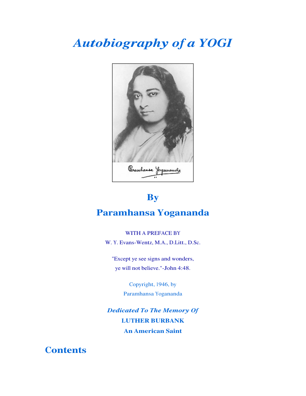 Paramahansa Yogananda - Autobiography Of A Yogi cover