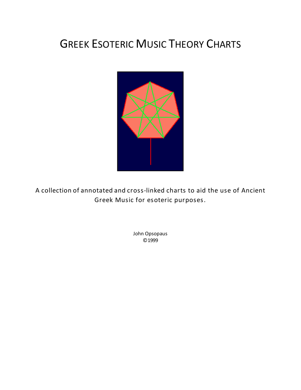 John Opsopaus - Esoteric Doctrine of the Elements & Greek Esoteric Music Theory cover