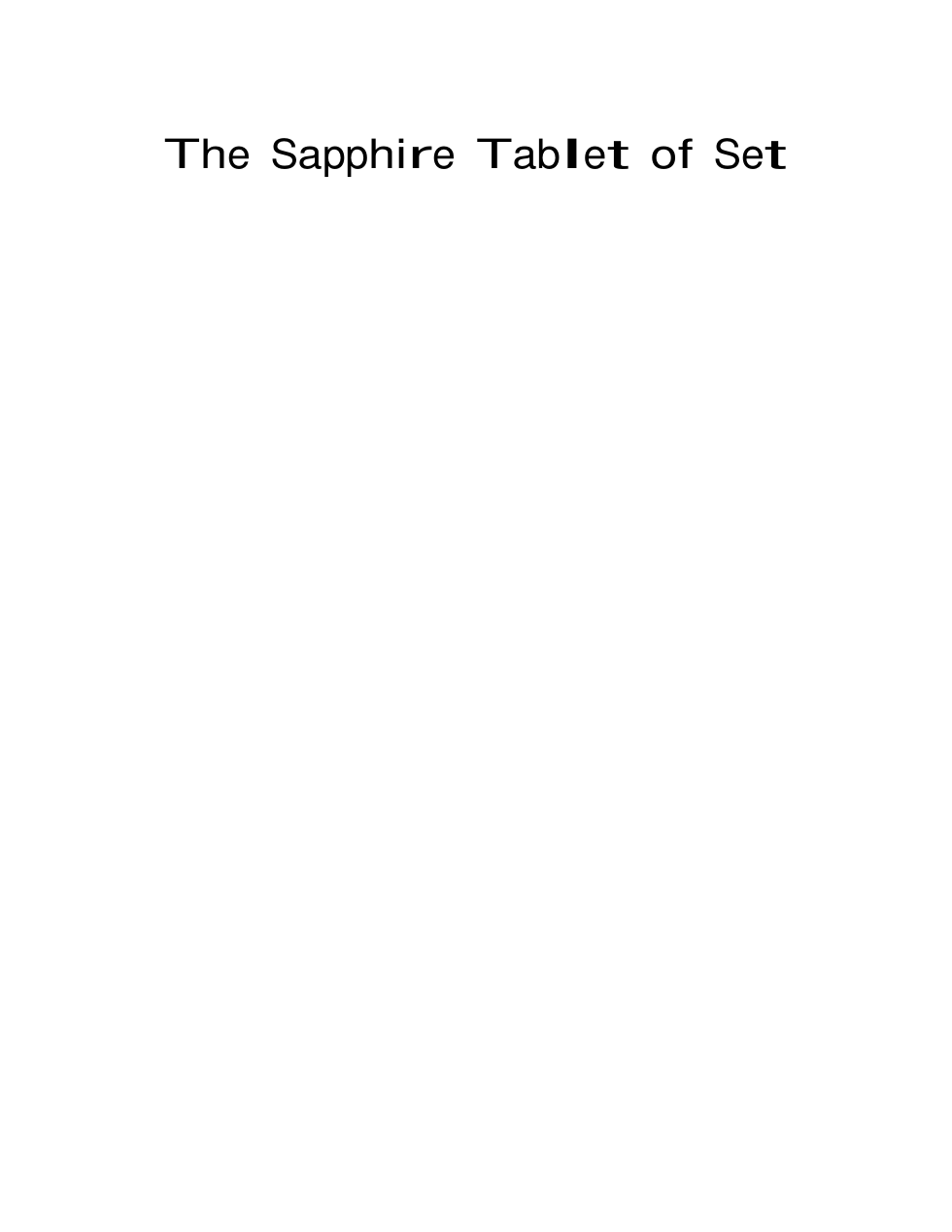 Michael Aquino - Sapphire Tablet of Set cover