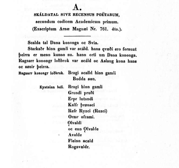 Skáldatal Recensus poëtarum cover