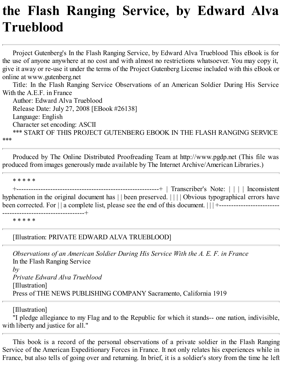 war - in the flash ranging service cover