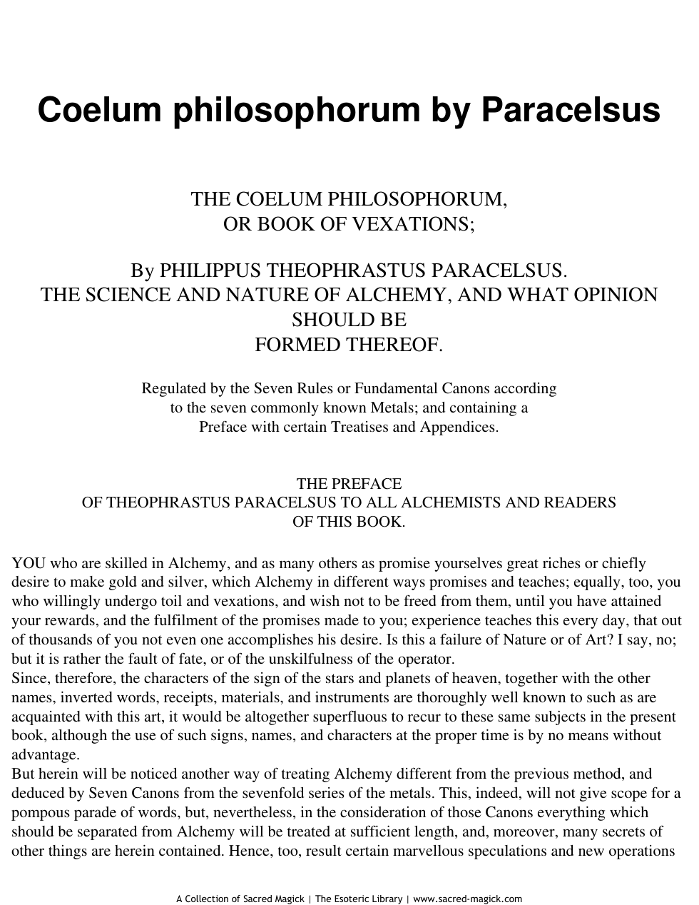 Coelum Philosophorum cover