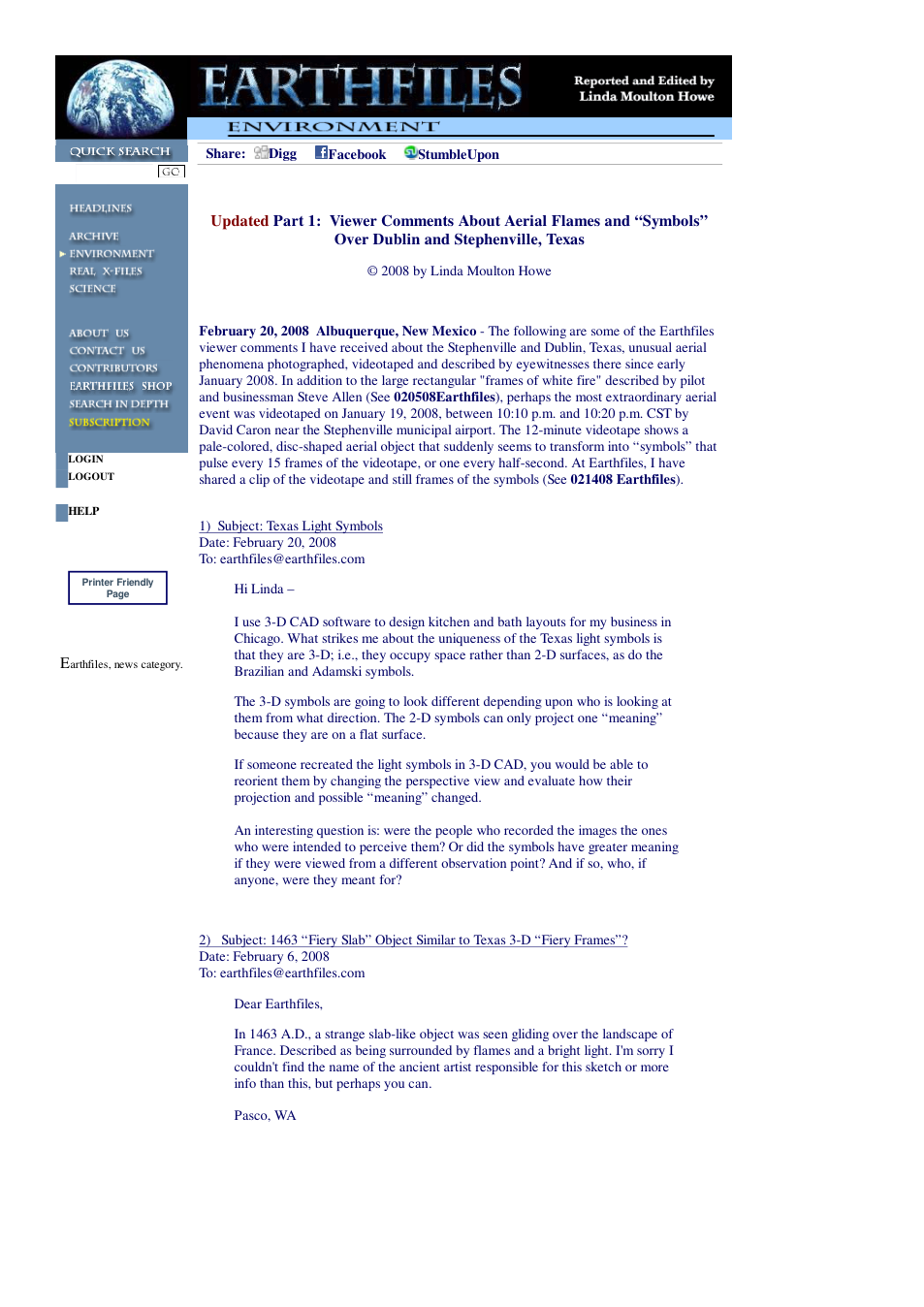 02 20 2008 Updated Part 1 Viewer Comments About Aerial Flames and Symbols Over Dublin and Stephenville, Texas cover
