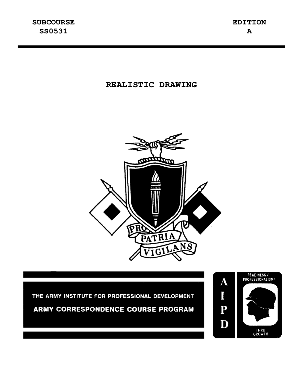 ARMY Realistic Drawing (Great) 1991 86 pages cover