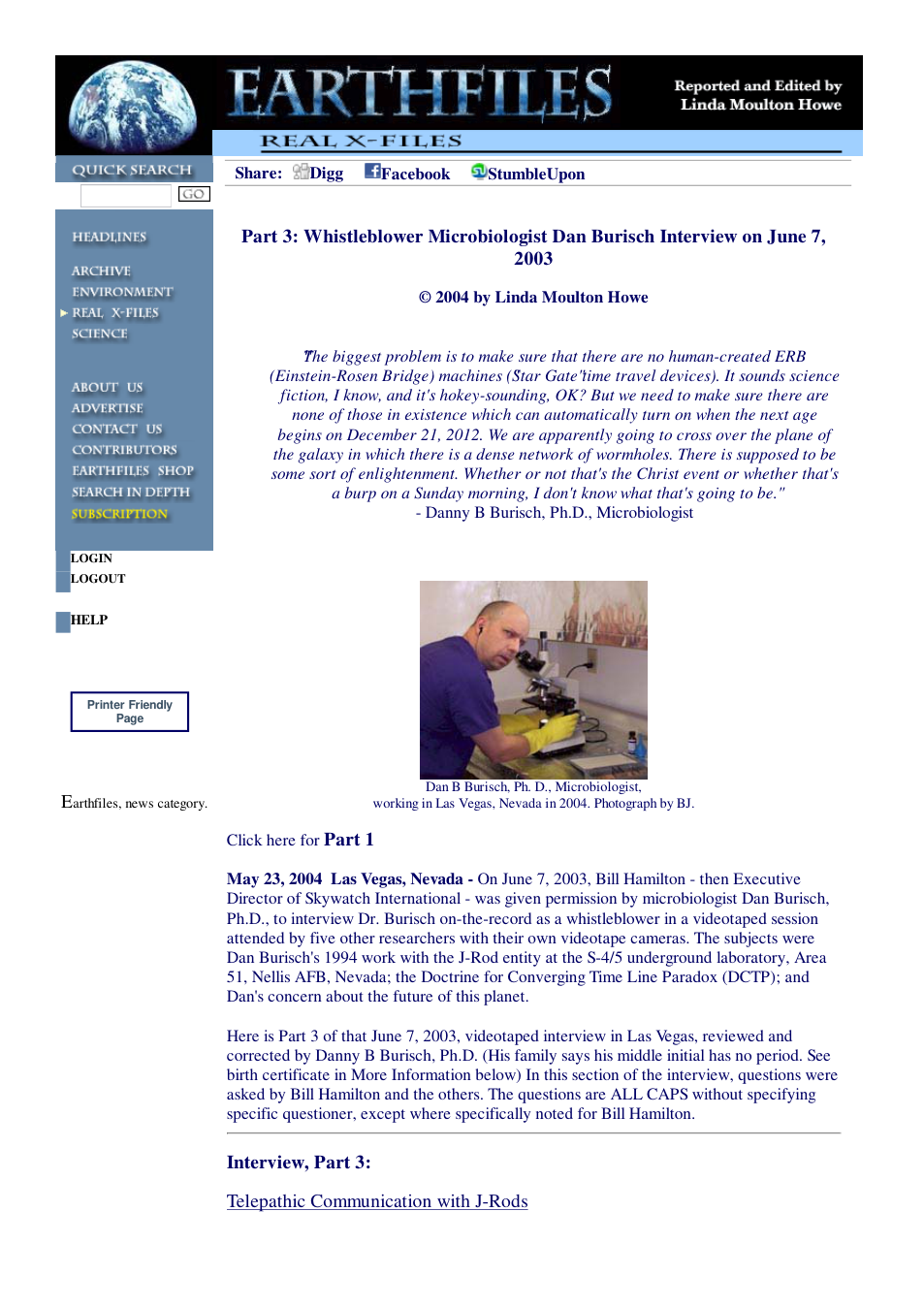 06 08 2004 Part 3 Whistleblower Microbiologist Dan Burisch Interview on June 7, 2003 cover