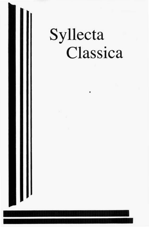 Syllecta Classica, Volume 8 (1997) Iamblichus The Philosopher cover