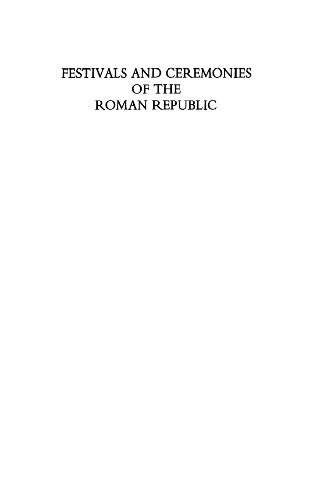 Howard Hayes Scullard-Festivals and Ceremonies of the Roman Republic -Thames and Hudson (1981) cover