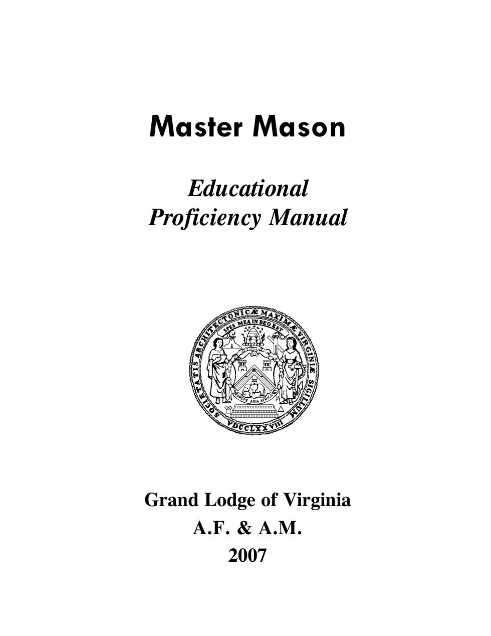 Masonic Proficiency Manual - 03 - Master Mason cover