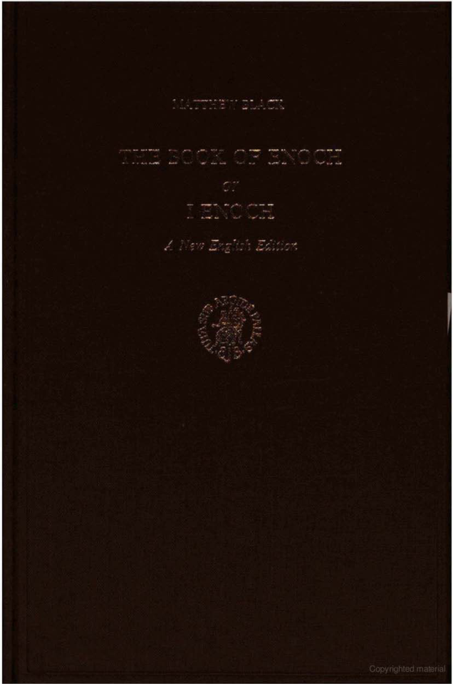 Matthew Black - The Book Of Enoch or I Enoch A New English Edition cover