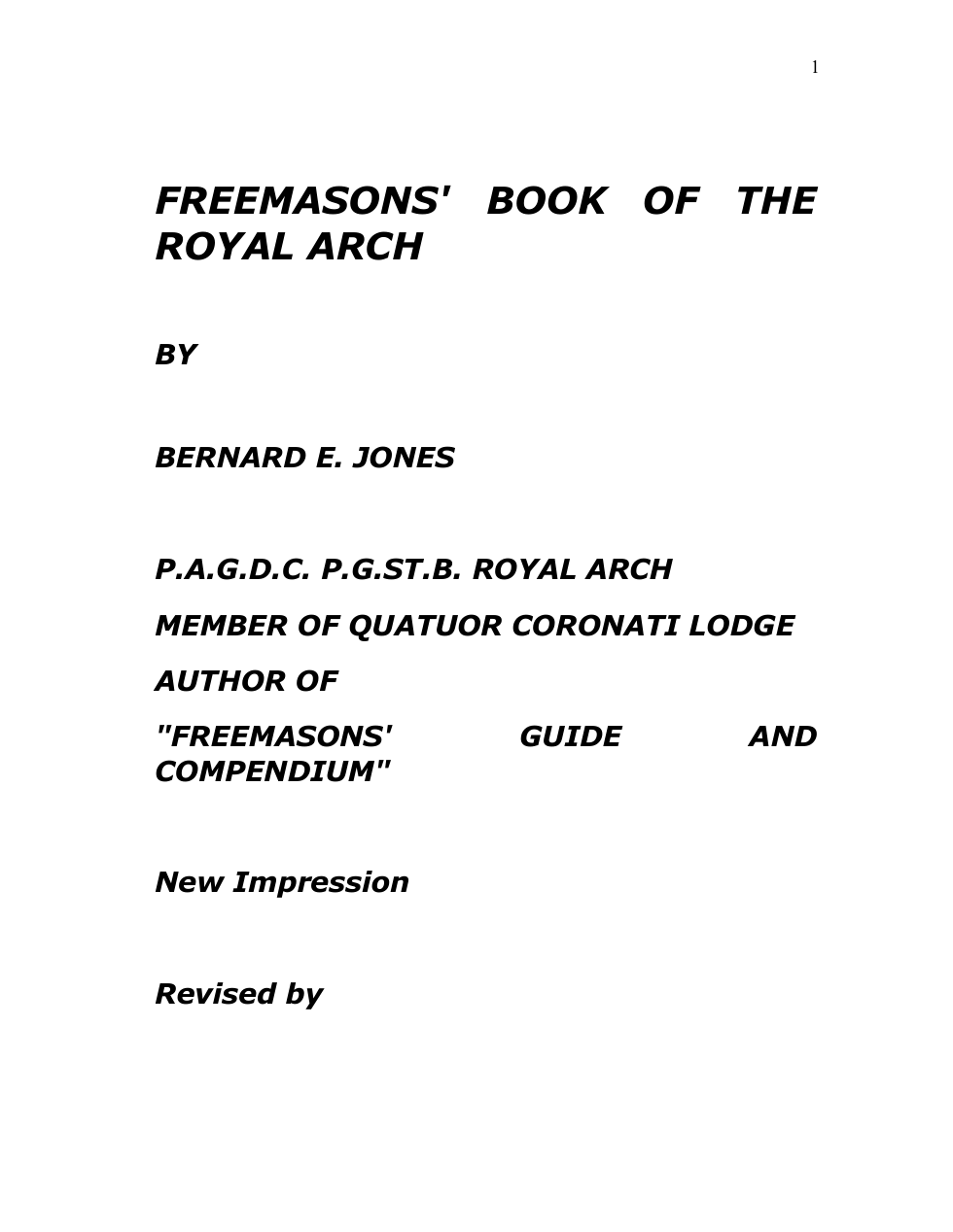Freemasons' Book Of The Royal Arch cover