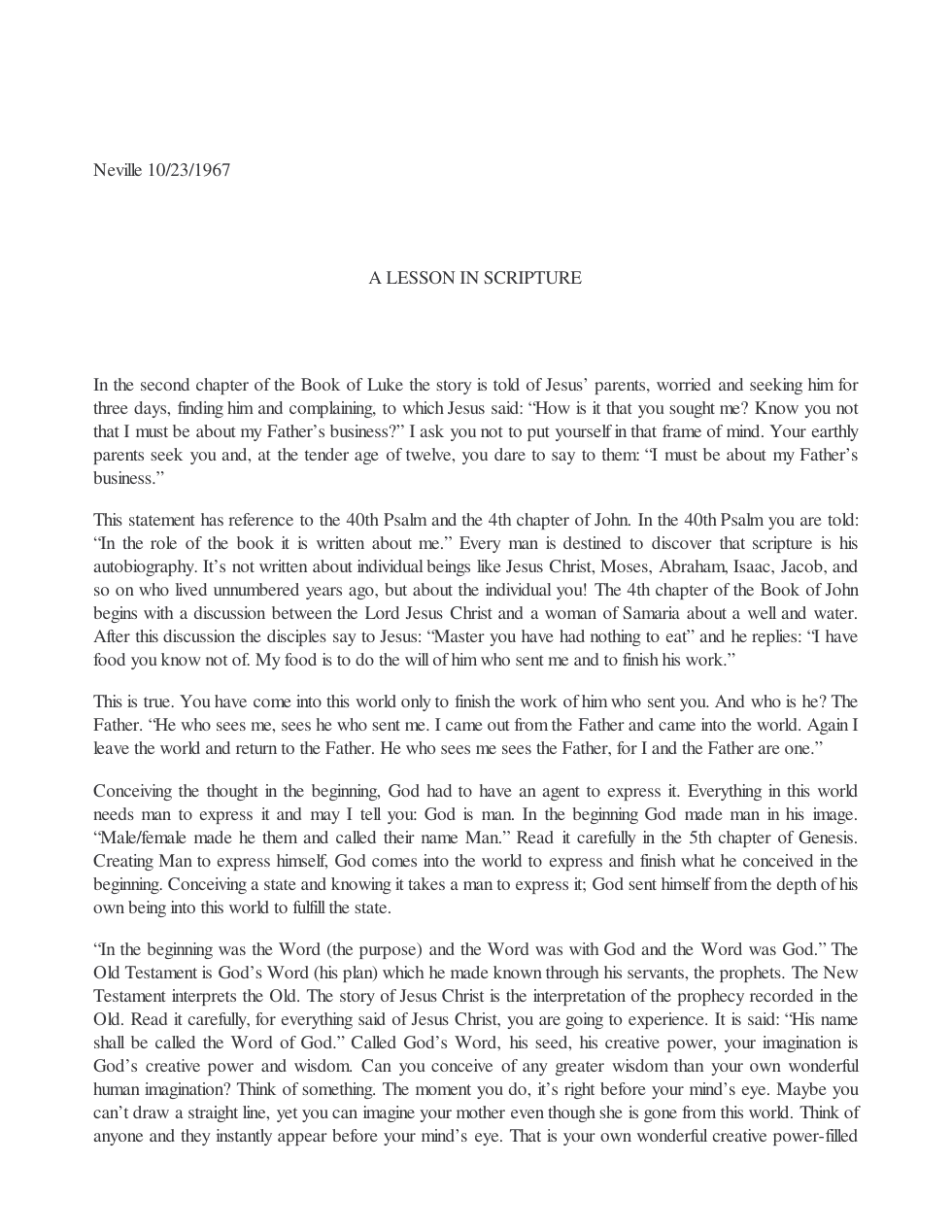 1967.10.23, A Lesson in Scripture cover