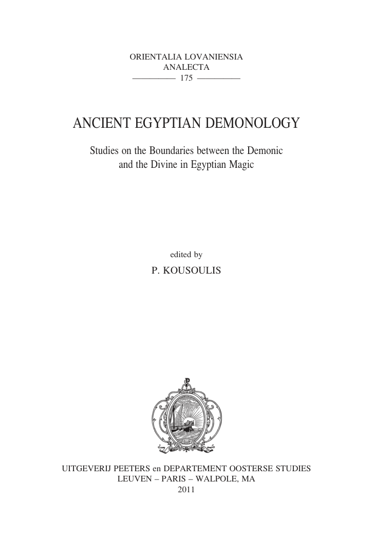 Daemons in Ancient Egypt cover