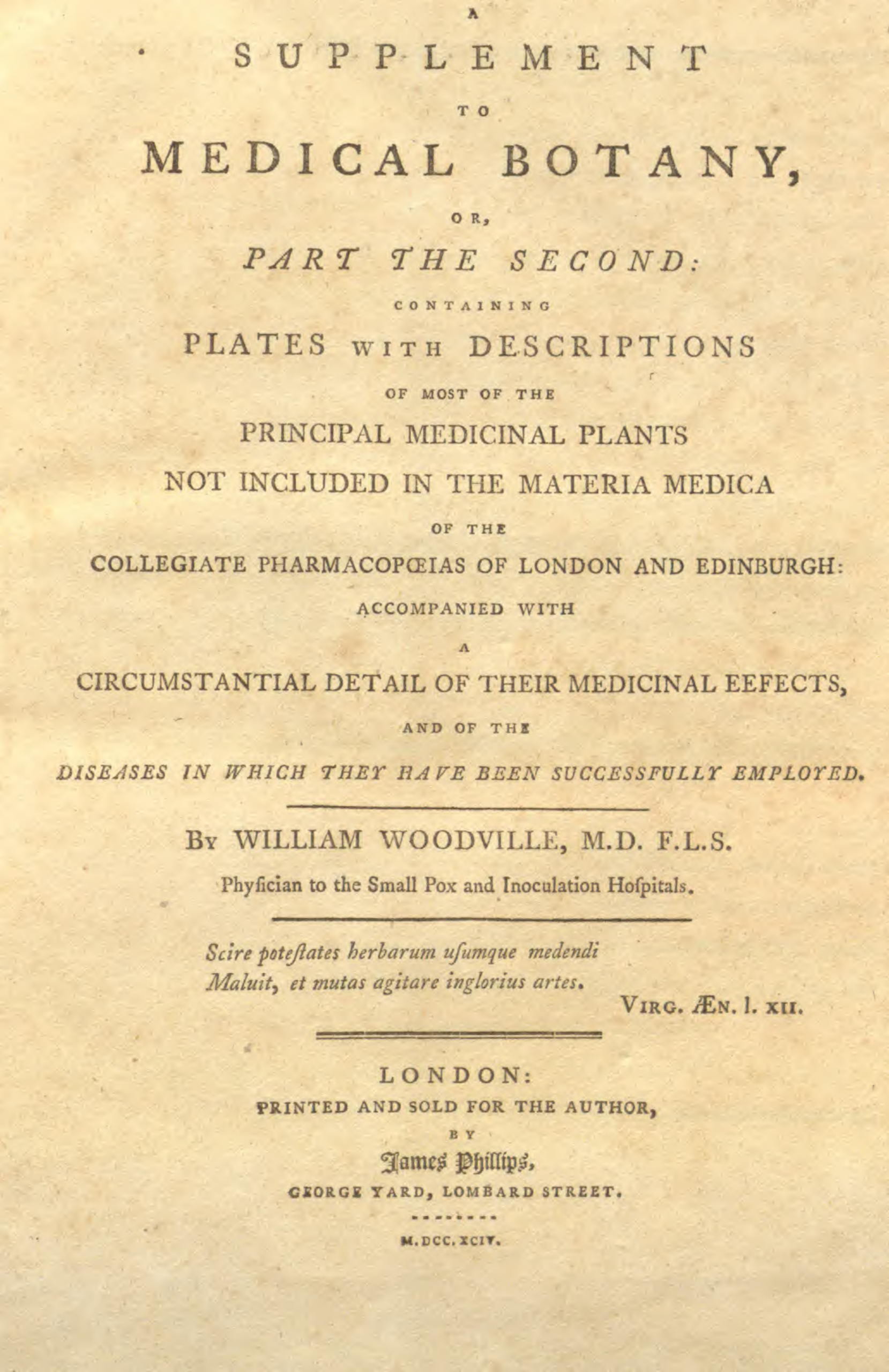 Medical botany - containing systematic and general descriptions, with plates of all the medicinal plants Vol 4 - W. J. Ho~1 cover