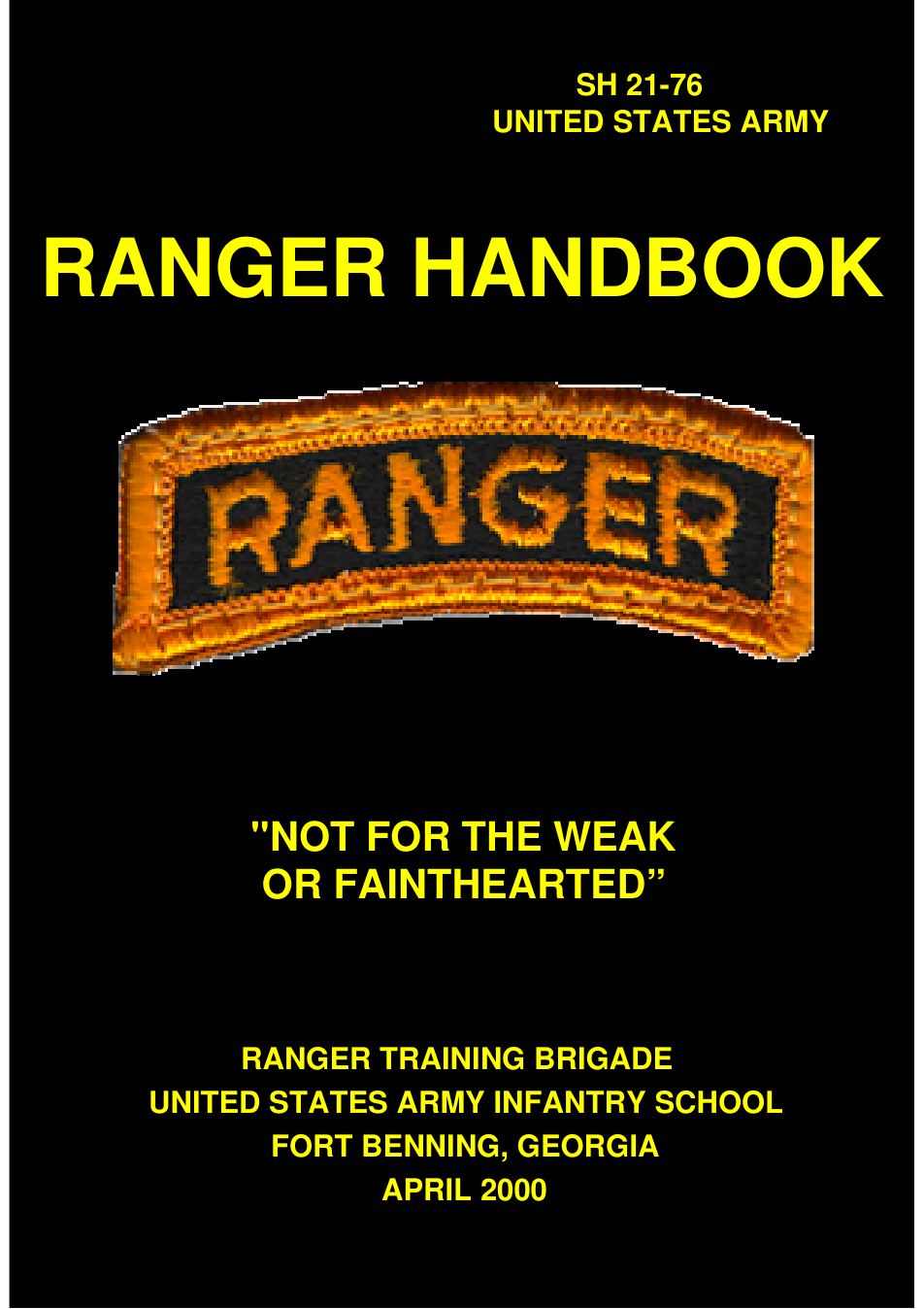 SH 21-76 Ranger Handbook (2000) cover