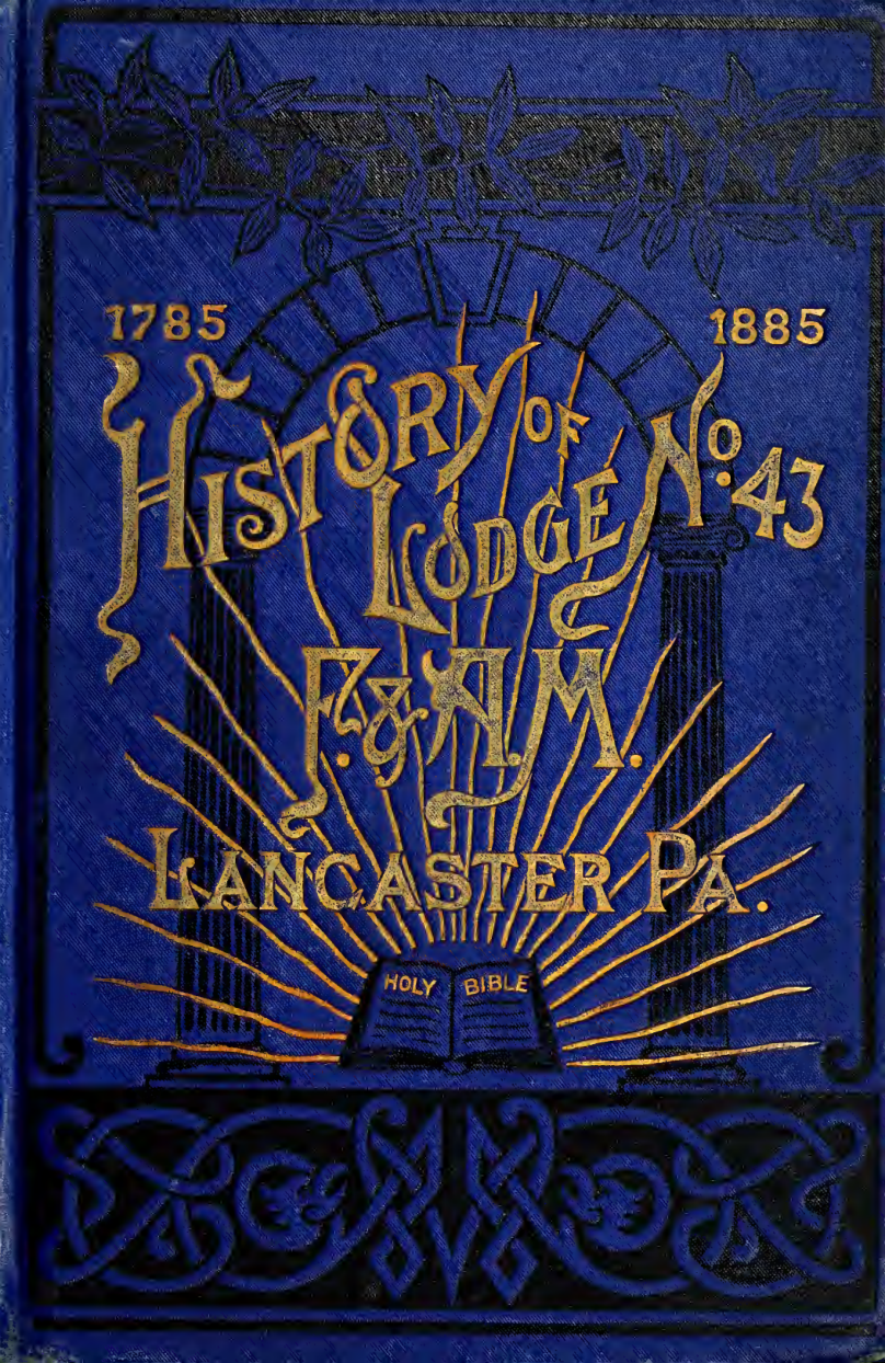 History Of Lodge No 43 F & AM - G R Welchans cover